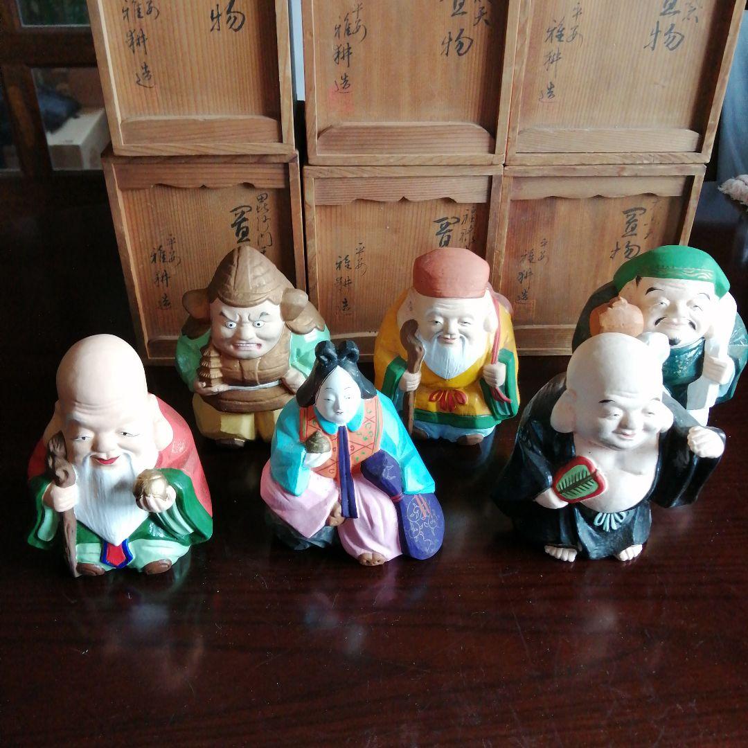 京焼　北村雅耕　七福神置物　6体　13.5〜15cm