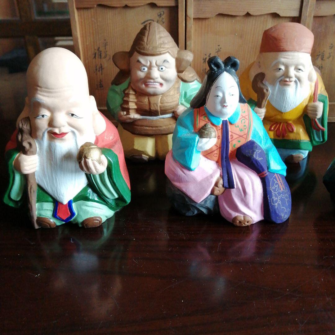 京焼　北村雅耕　七福神置物　6体　13.5〜15cm