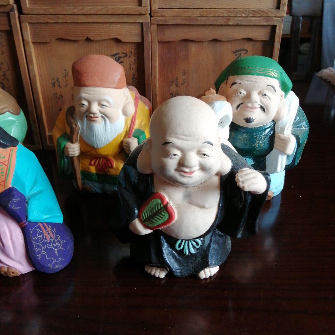 京焼　北村雅耕　七福神置物　6体　13.5〜15cm