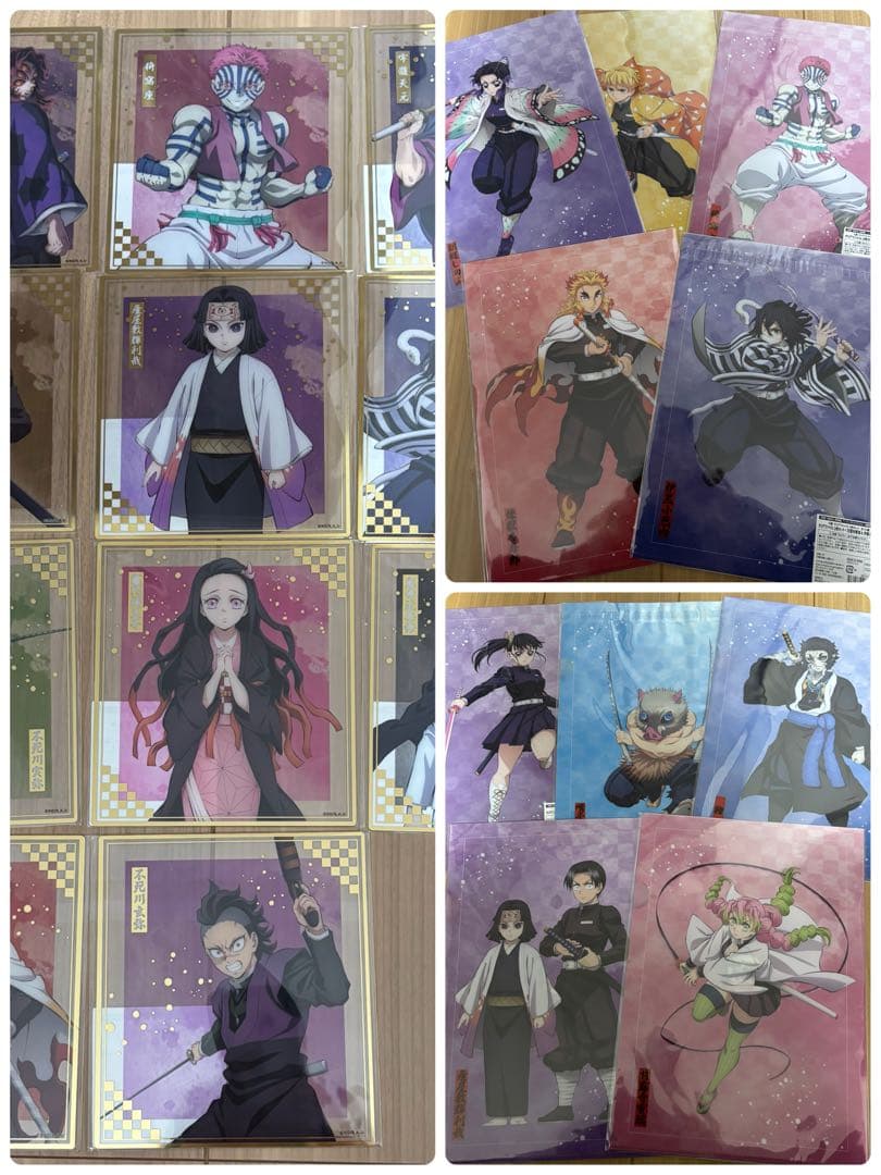 アニプレックス オンラインくじ 鬼滅の刃　クリア色紙、ファイル17点セット