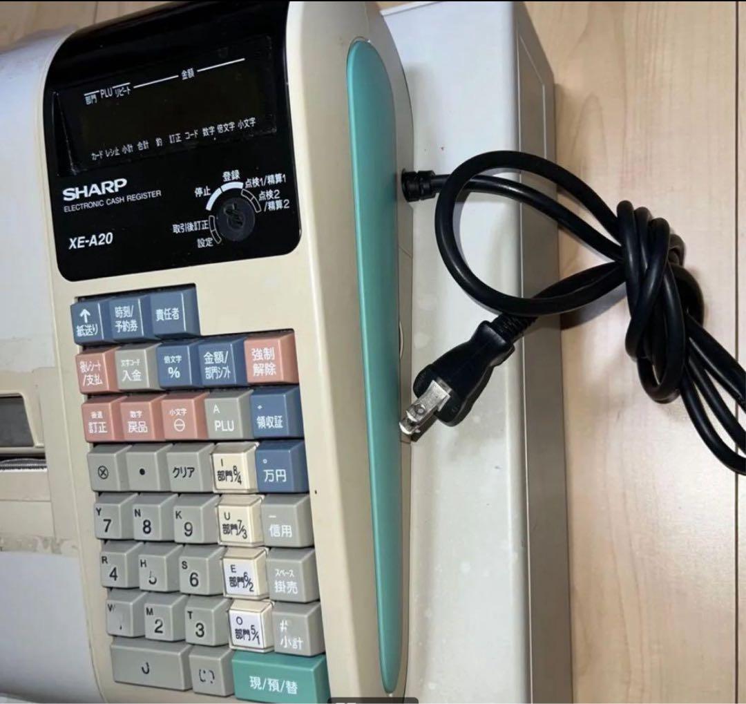 SHARP XE-A20 レジスター 本体レジロール付き