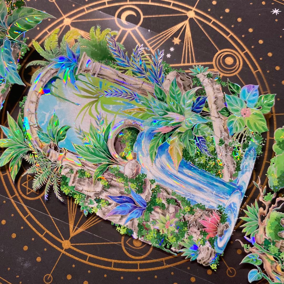 【9264】海外　マステ　中古巻　貝殻光マスキングテープ　背景装飾系