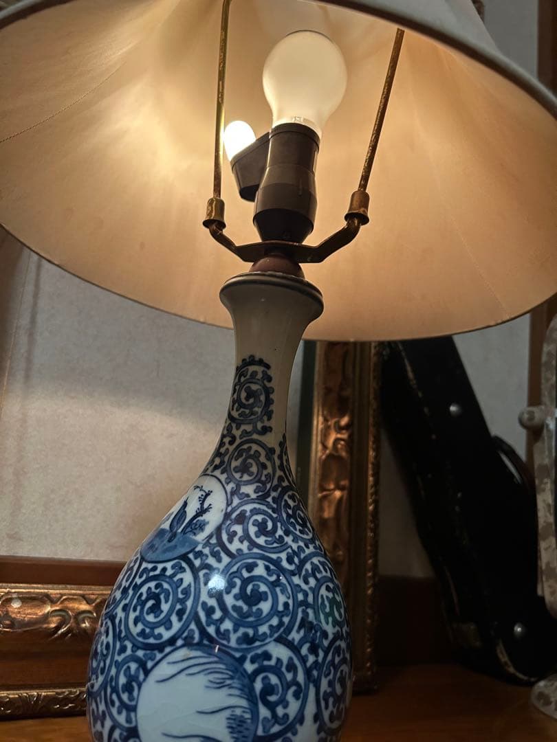 ヨーロッパ　フランスアンティーク　ヴィンテージvintage ランプシェイド陶器