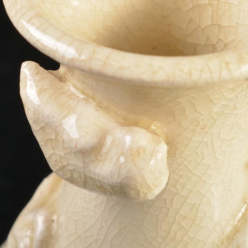 薩摩焼　白薩摩　龍貼り付け　振出　合わせ箱　V　R7395