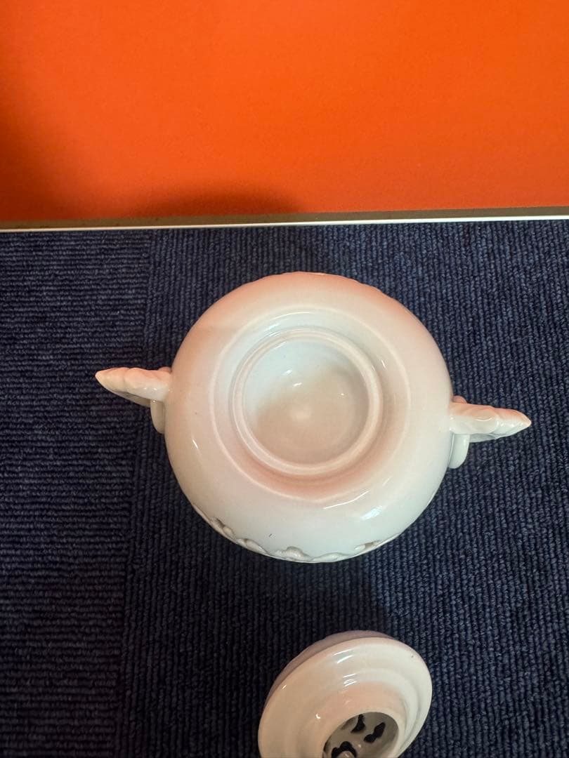 1973 杉原一壷 白磁 透かし  三足　香炉