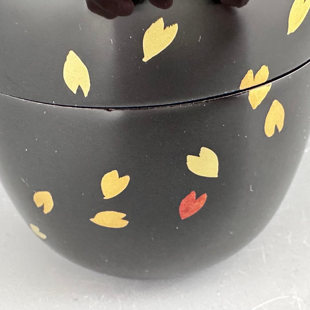 茶道具　即中斎好写　内霞　桜吹雪蒔絵　大棗　西村宗幸　共箱　山中塗　茶会　春