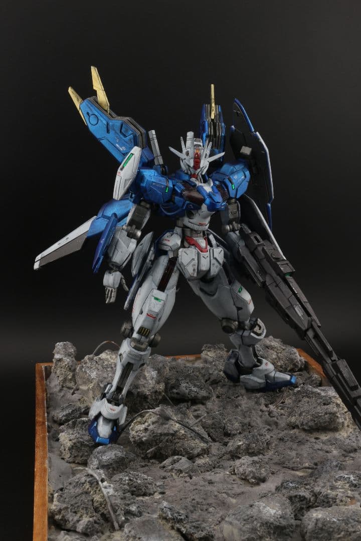 HGガンダムエアリアル改修型　完成品　ジオラマのセット