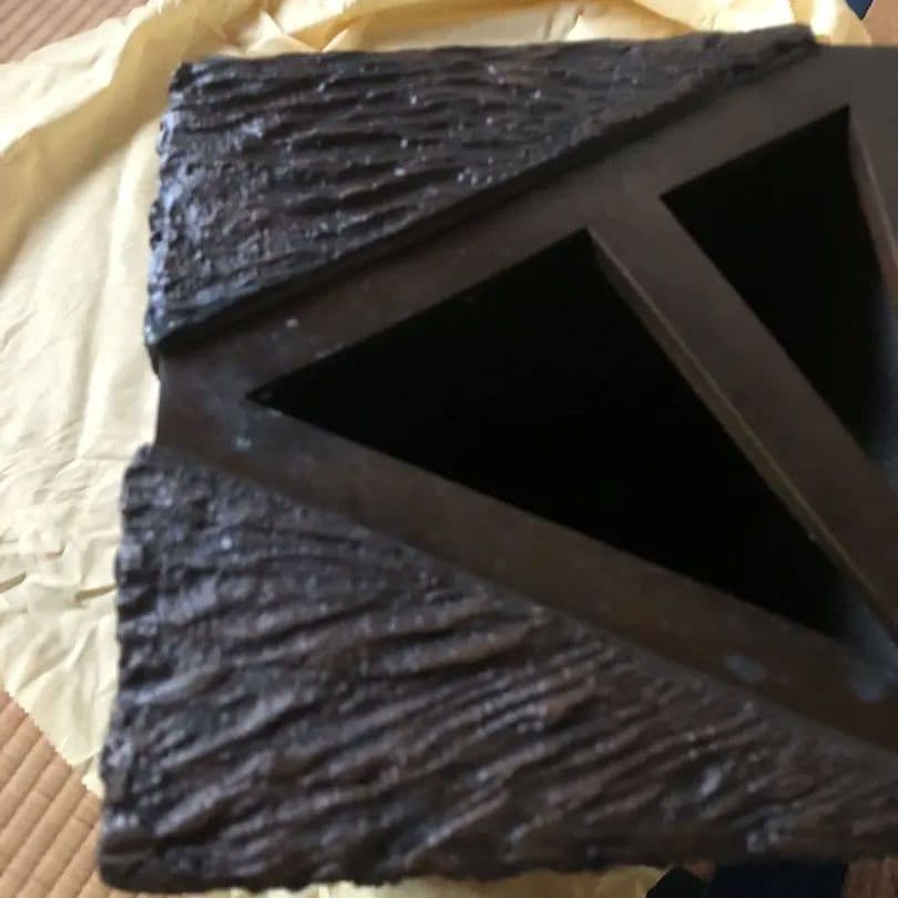 青銅　甃文花器　折原久左衛門　氏作　共箱入