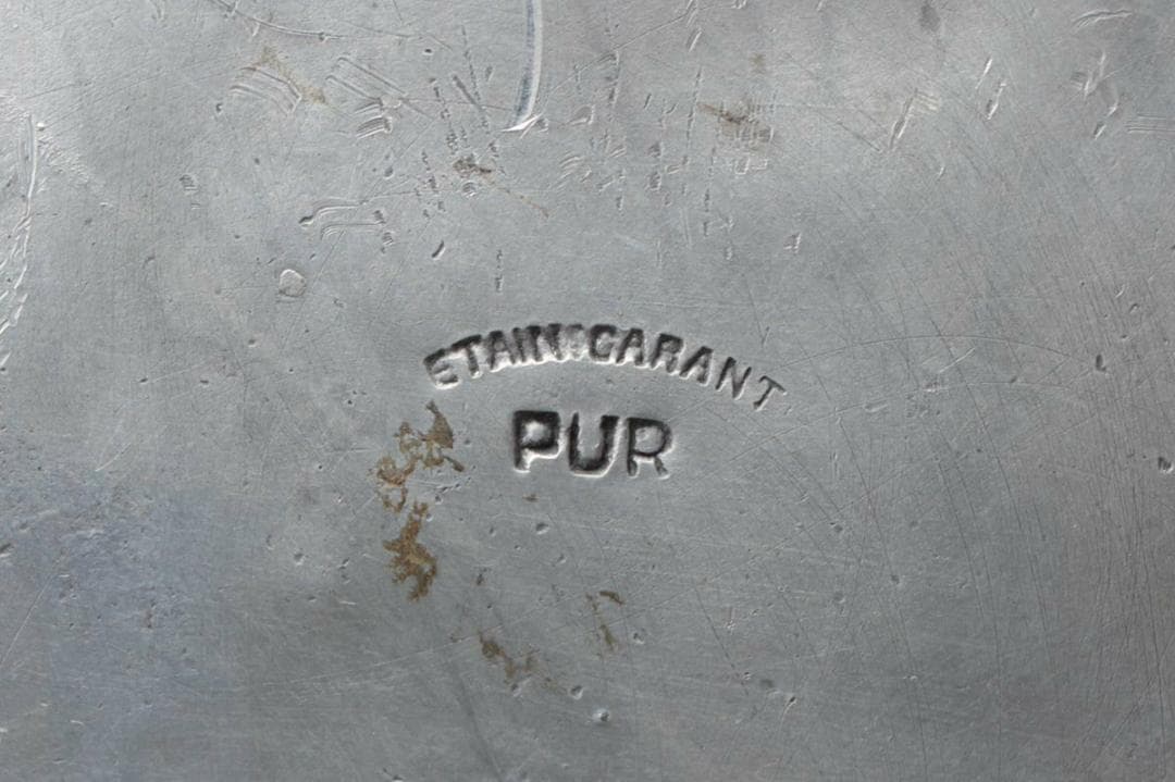 Pelz サイン Etain Garanti Pur ピューター 裸婦 錫花瓶