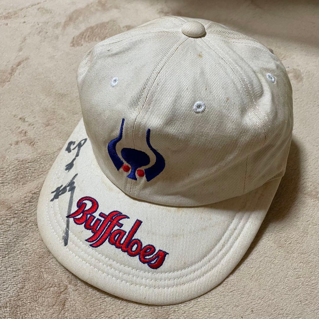 近鉄バファローズ 仰木 彬サイン入り　ベースボールキャップ