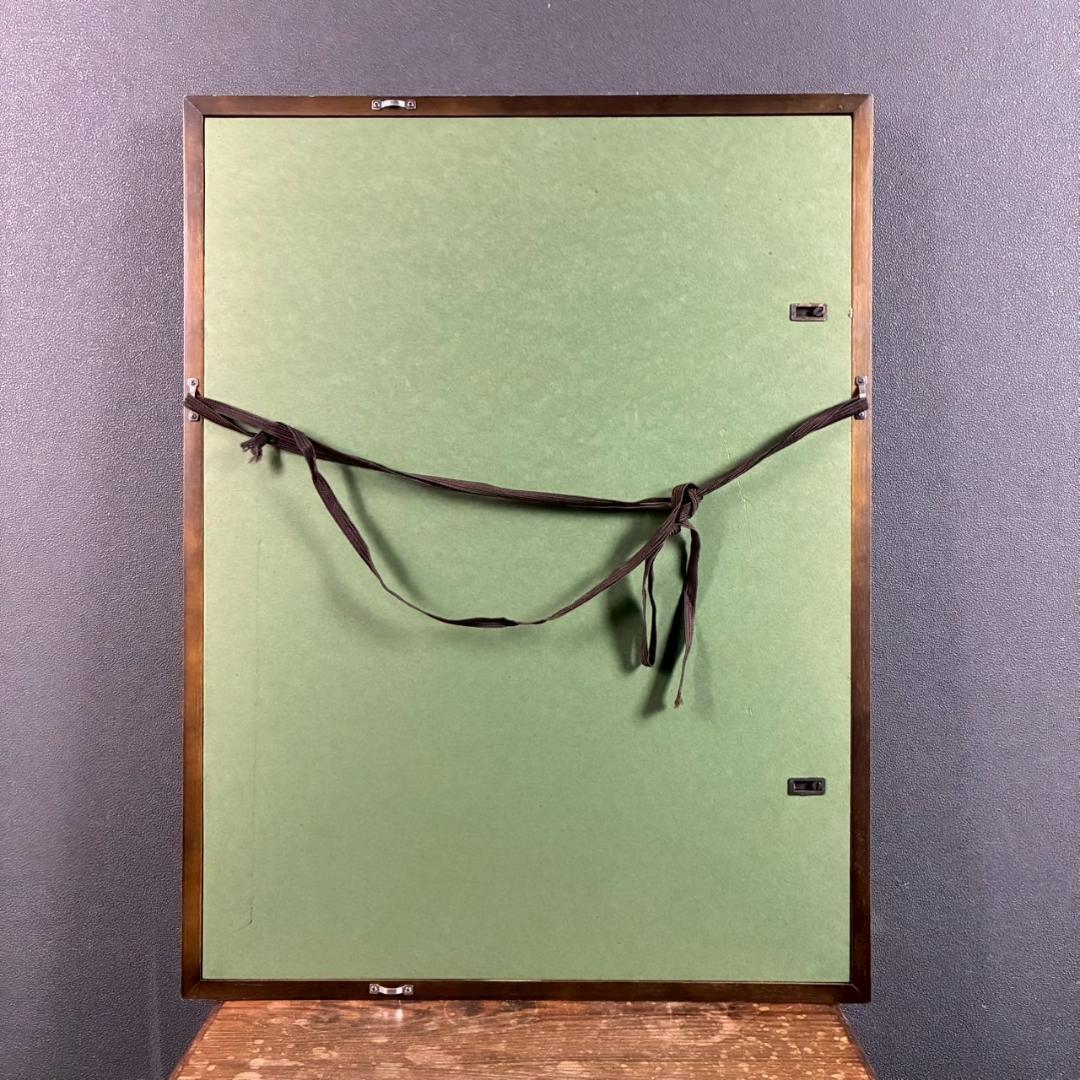 井堂雅夫「高雄」木版画 直筆サイン入り 1990年 額縁入 京都 風景画 お寺