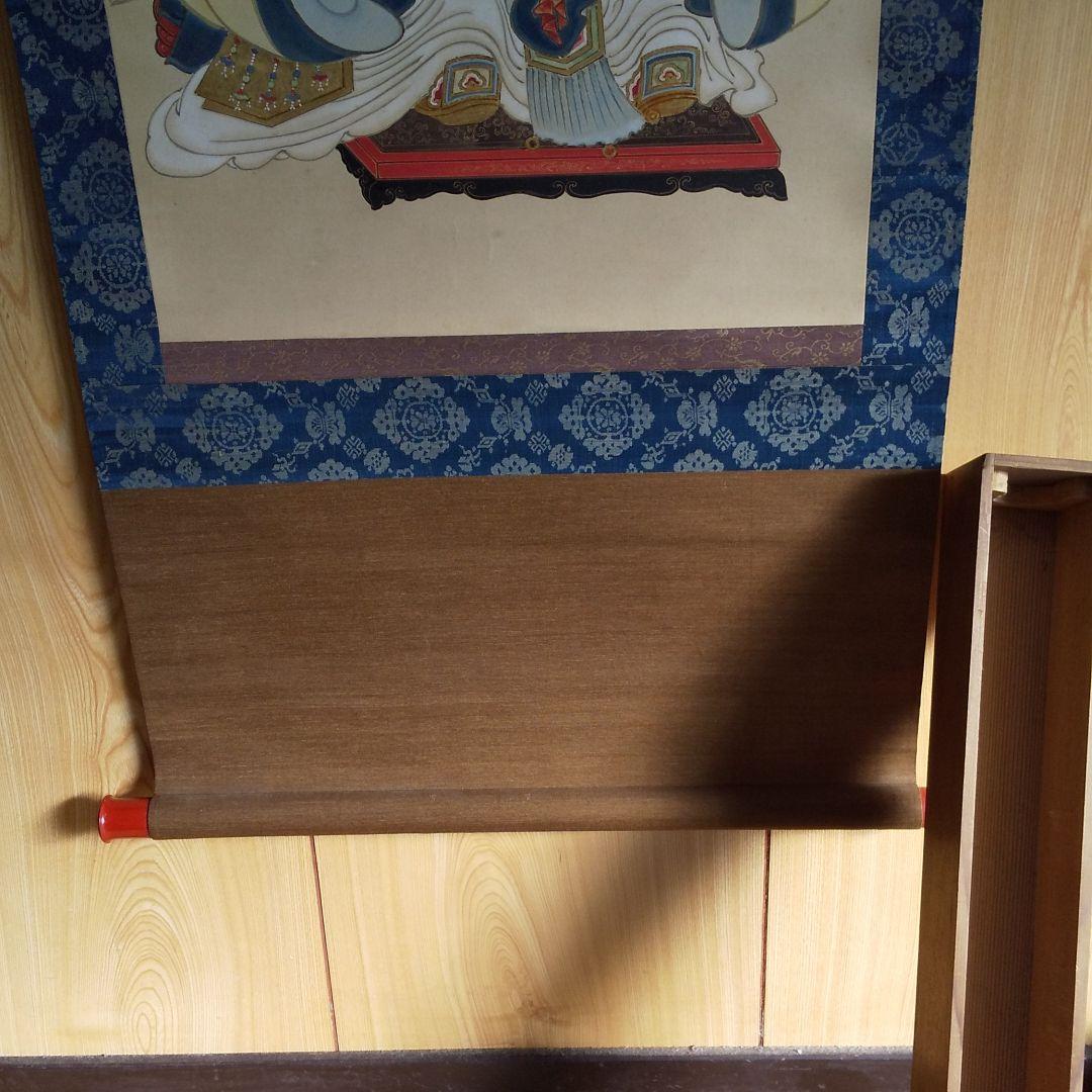 掛軸 中国 唐書 三國志 関羽天図    n20