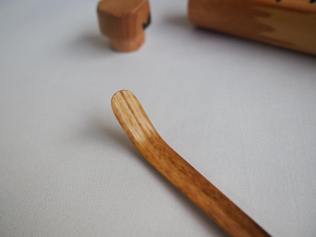 大徳寺511世管長 立花大亀造『竹茶杓』銘：一葉（共箱・共筒）