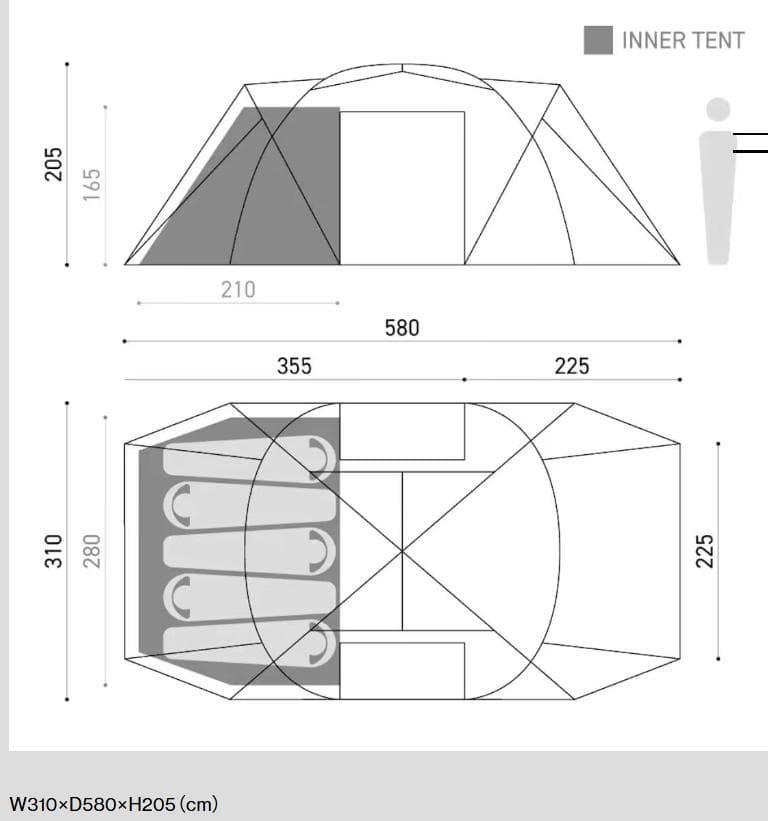 muraco ZIZ TENT SHELTER 5P グレー テント 新品未使用