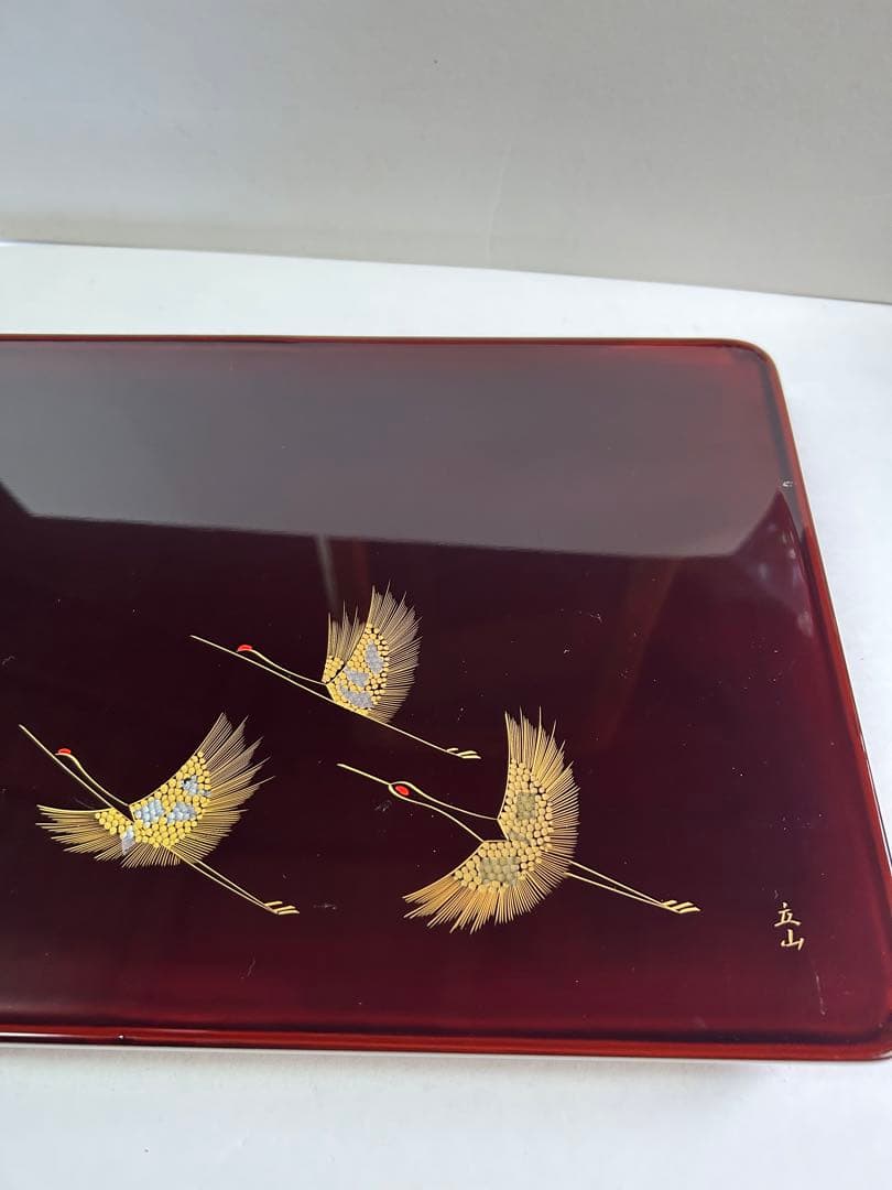 特選 越前漆器 お屠蘇器 立山作 天然木 沈金 蒔絵 箱入り