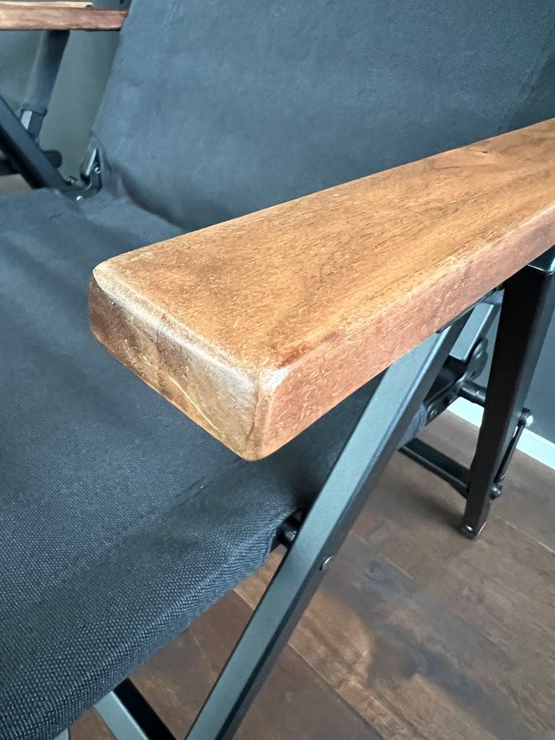 ラーテルワークス　リクライニングチェア 黒 2脚セット