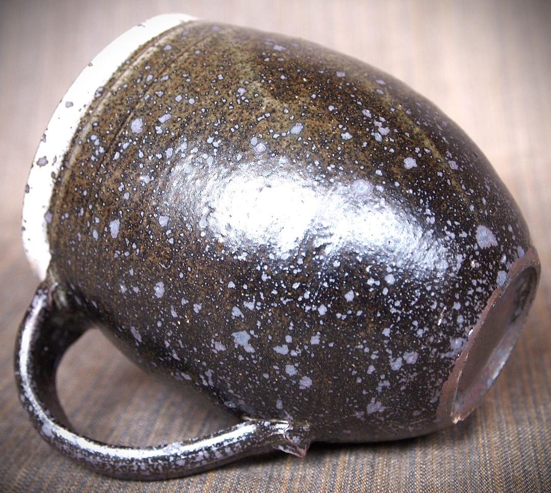 新作★中里太亀【師＆父：中里隆】唐津粉引黒マグカップA