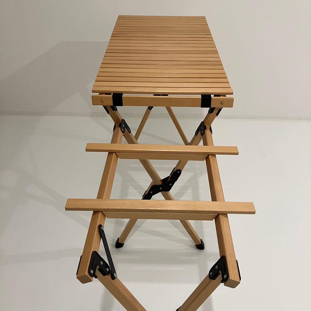 FIELDOOR ウッドロールトップ キッチンテーブル ツーバーナー対応