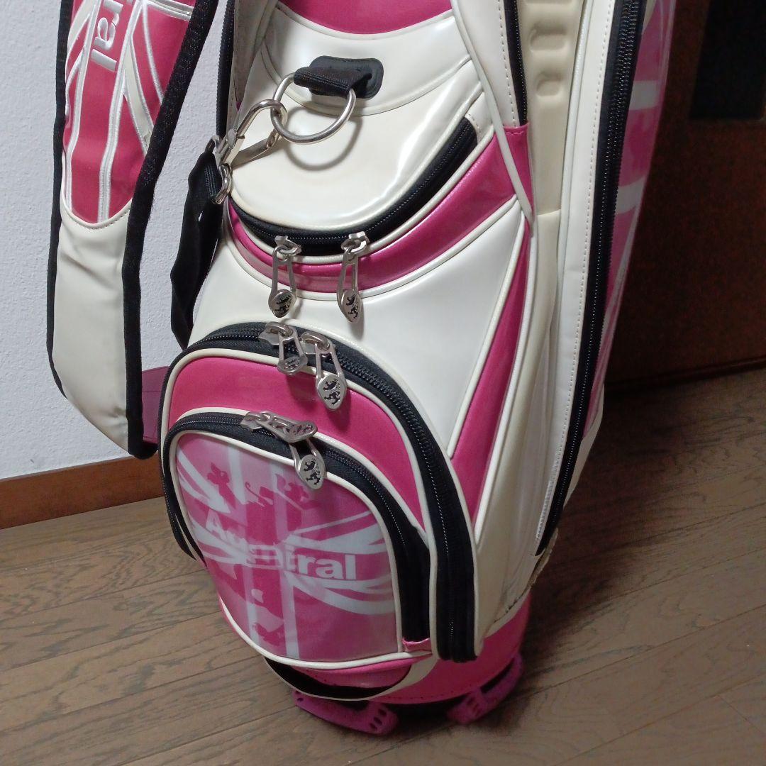 Admiral ユニオンジャック スタンドキャディバッグ★ピンク