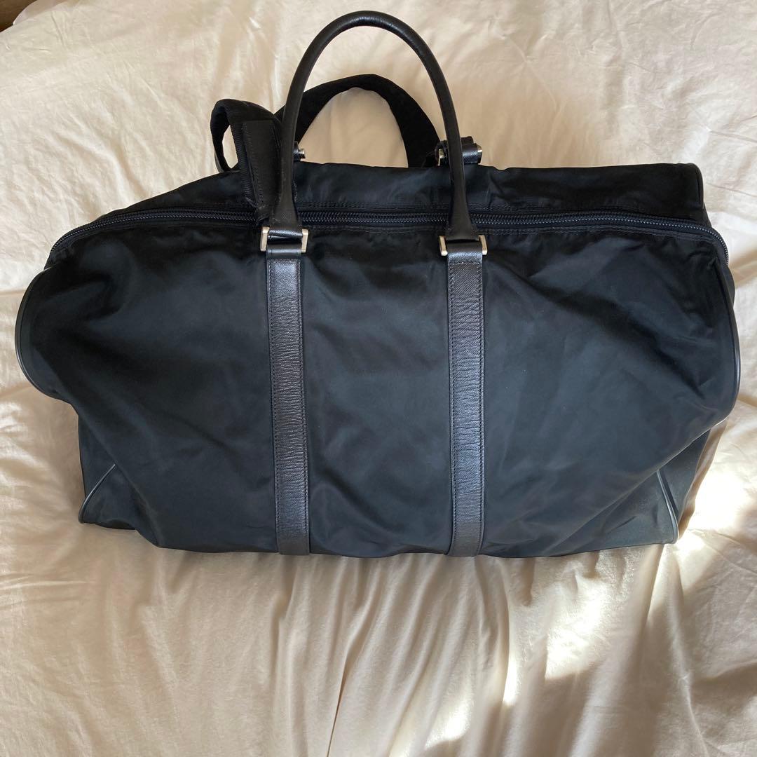 PRADA ブラック ナイロン ボストンバッグ　鍵付き　美品