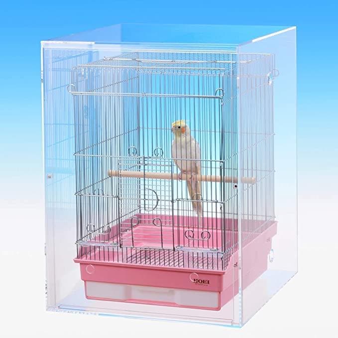 HOEI 465オカメ（ステンレス）鳥かご用 アクリルケージ 保温・防音・防塵に