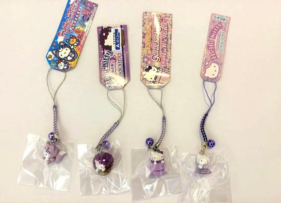 レア！　ハローキティ　ご当地　北海道限定　ラベンダー　ストラップ 根付