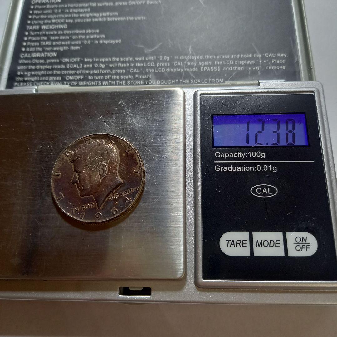 銀貨 1964年 ケネディハーフダラー×3枚まとめて　トーン色