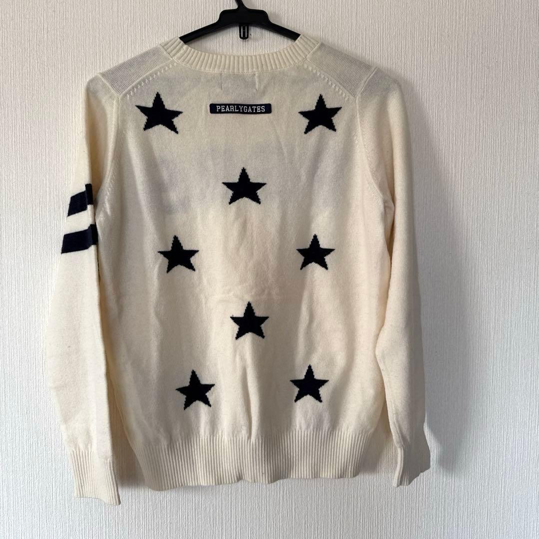 PEARLY GATES パーリーゲイツ　星柄　カシミヤニット