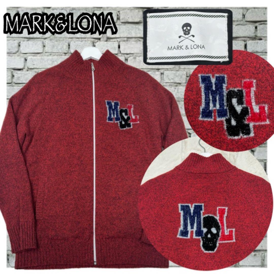 ✨希少✨MARK & LONA スカルロゴ ジップアップ ニット L