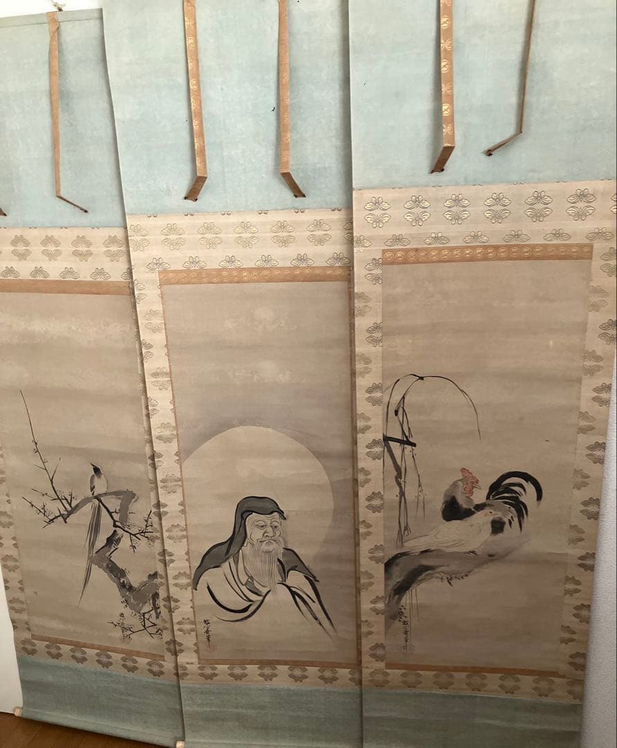 牧心斎(狩野安信)3幅対