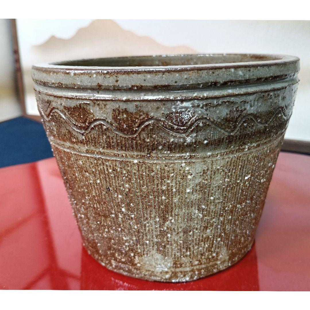 AO65 勝龍寺窯 建水 縄すだれ 共箱 茶道具