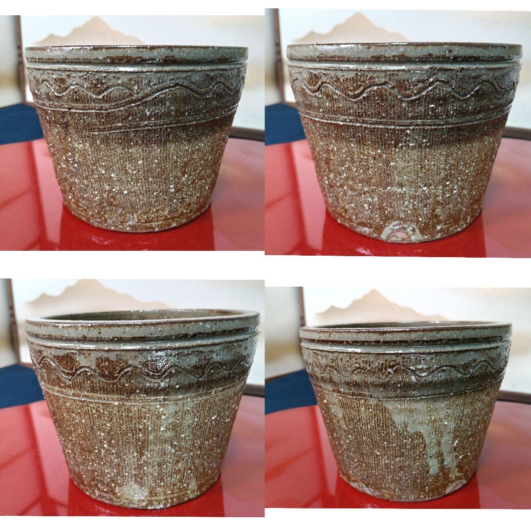 AO65 勝龍寺窯 建水 縄すだれ 共箱 茶道具