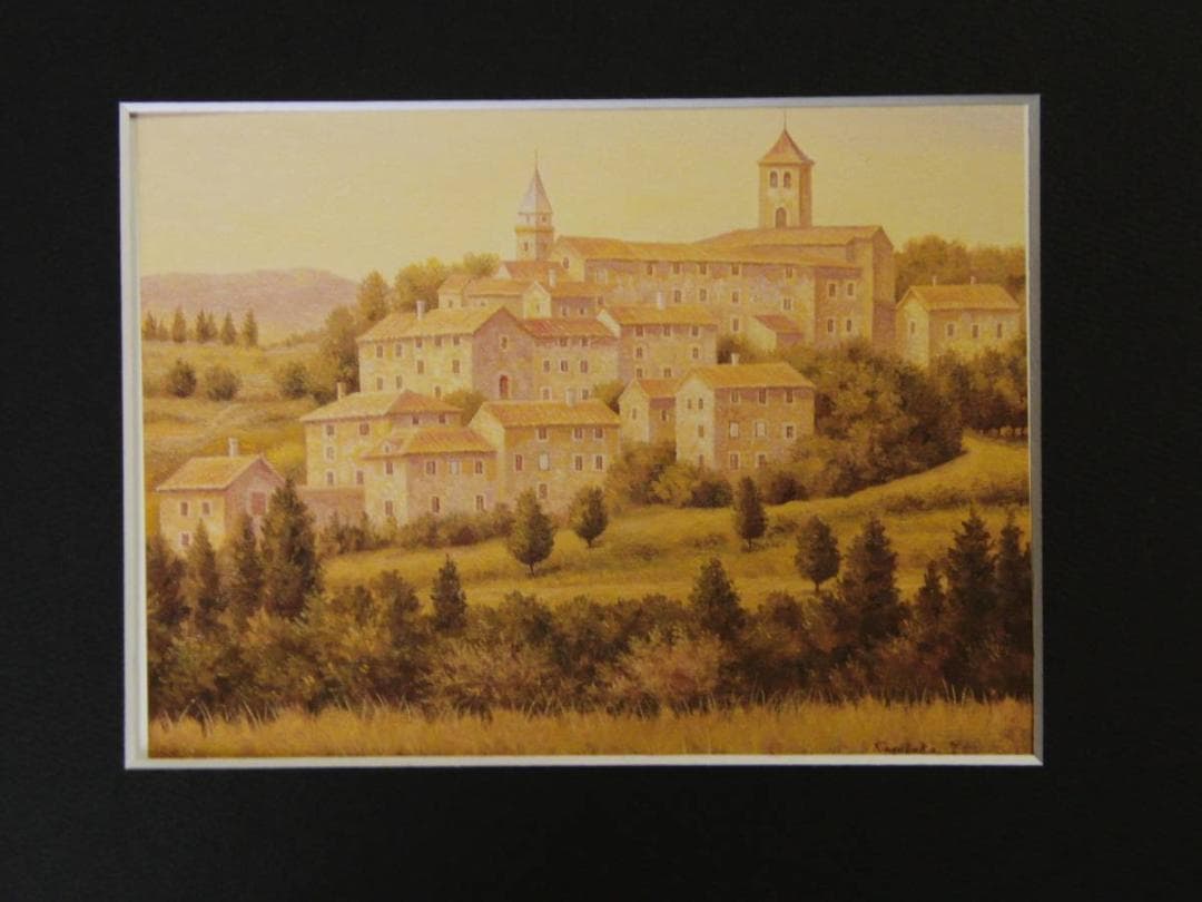 田畑和高、【ピストイア】、希少な額装用画集より、新品額装付