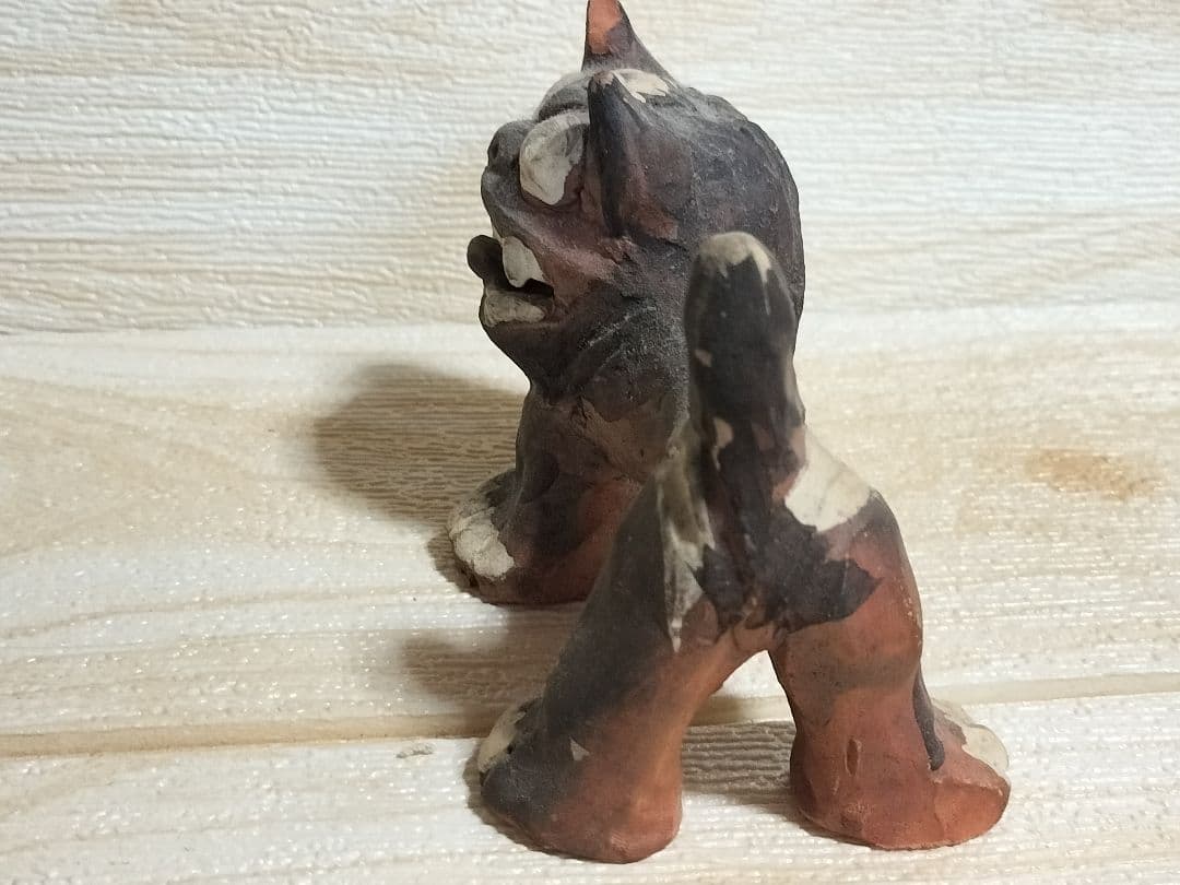 時代物！ 陶器製 獅子の形状 郷土玩具 約10cm