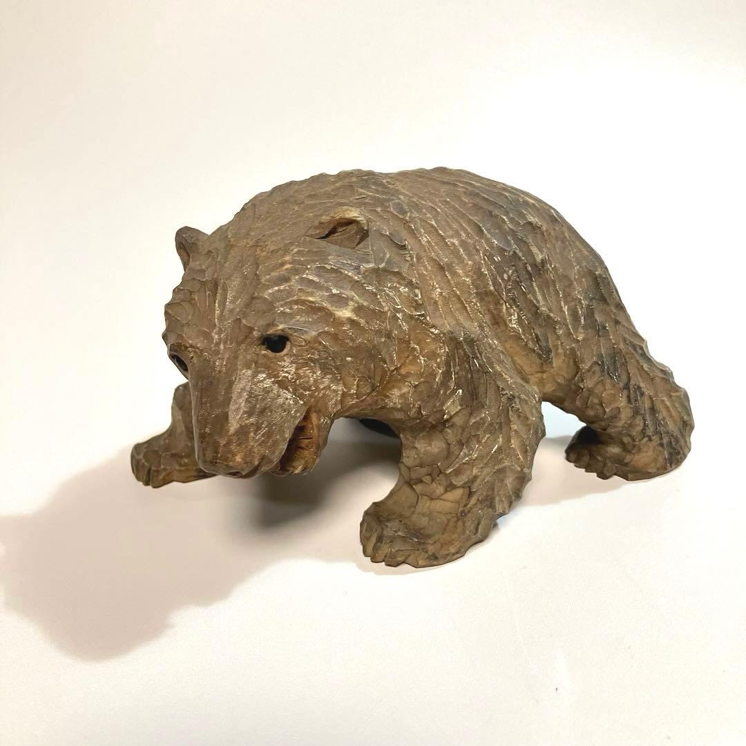 北海道　旭川　古作　木彫りの熊　木彫り熊　木彫熊　アイヌ　一刀彫　民芸　伝統工芸