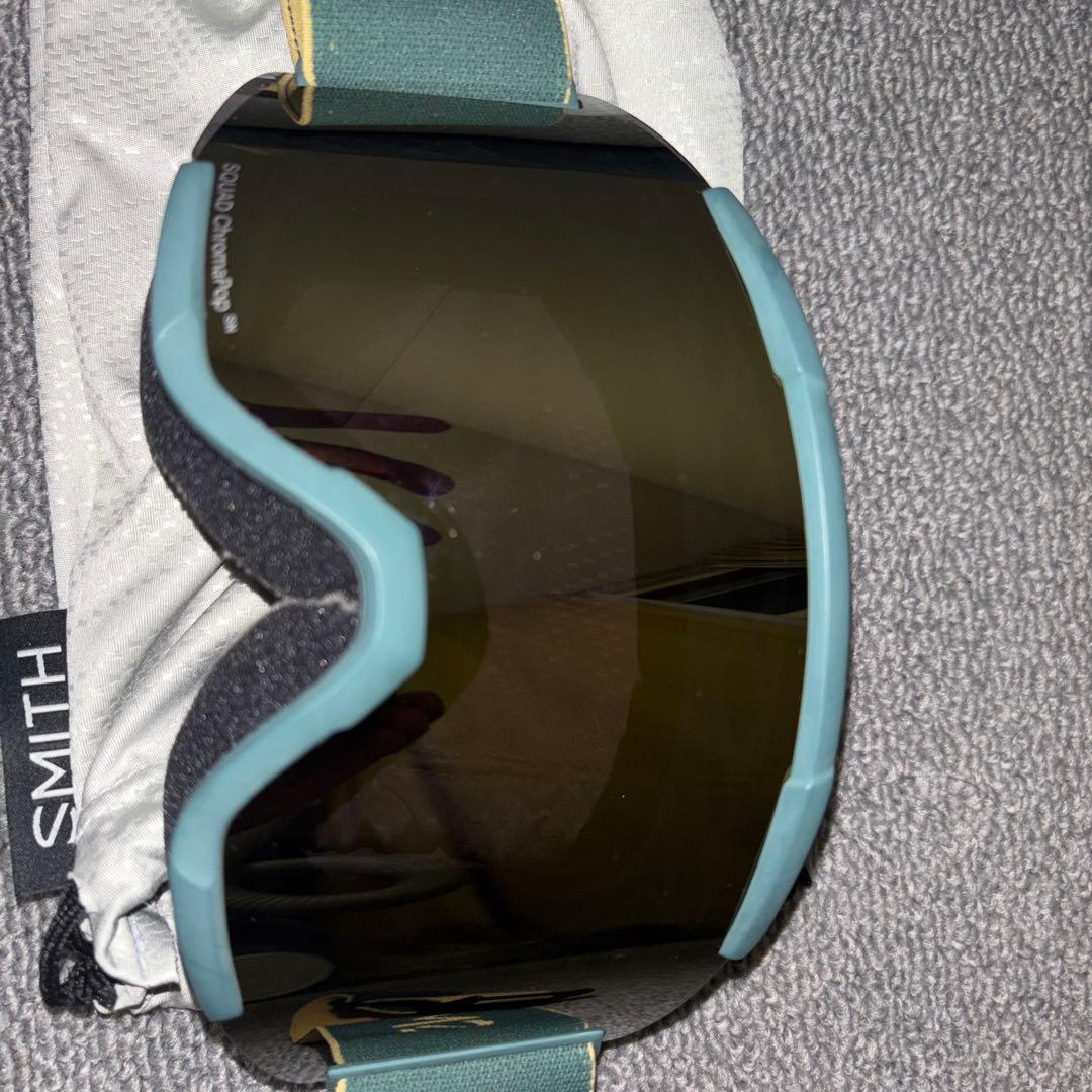 Smith スノーゴーグル ミラーレンズ グリーンフレーム