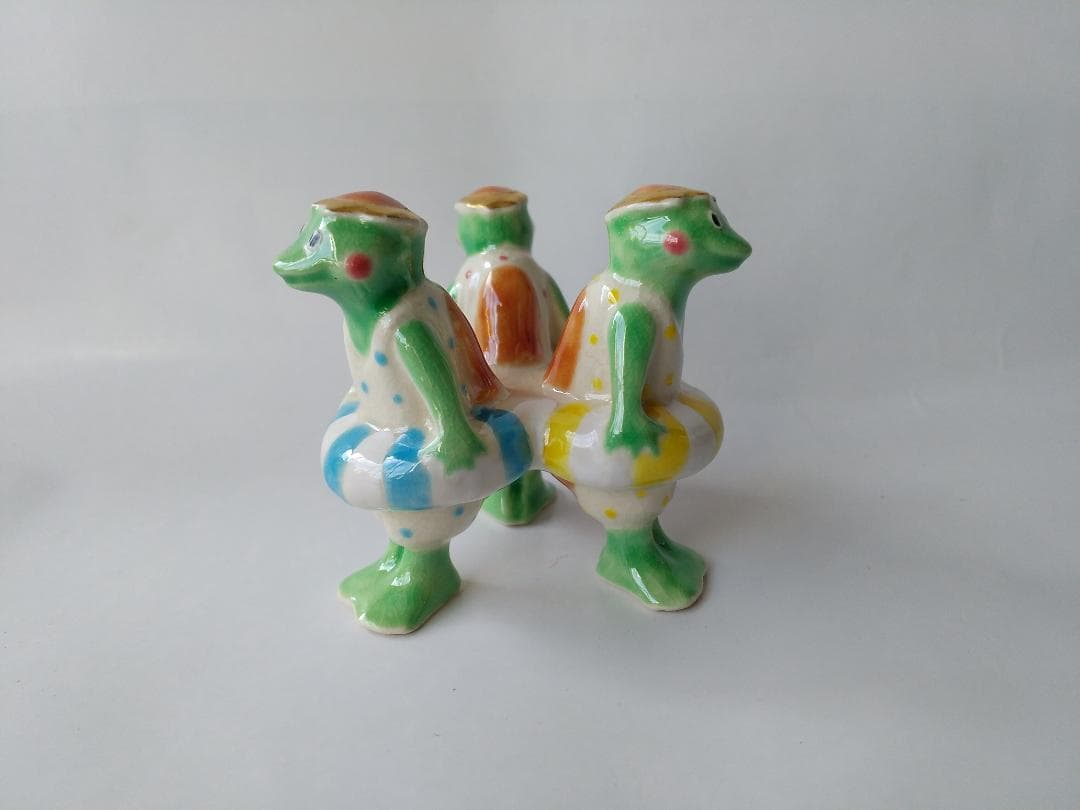 プーギー今岡三四郎 作 河童蓋置 京焼 共箱 共布 栞 蓋置 茶道具 新品