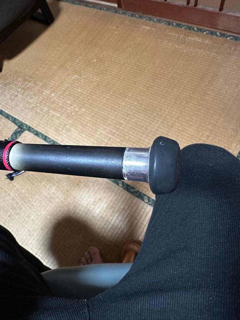 鮎竿 スパイラルガイド 黒赤ストライプ