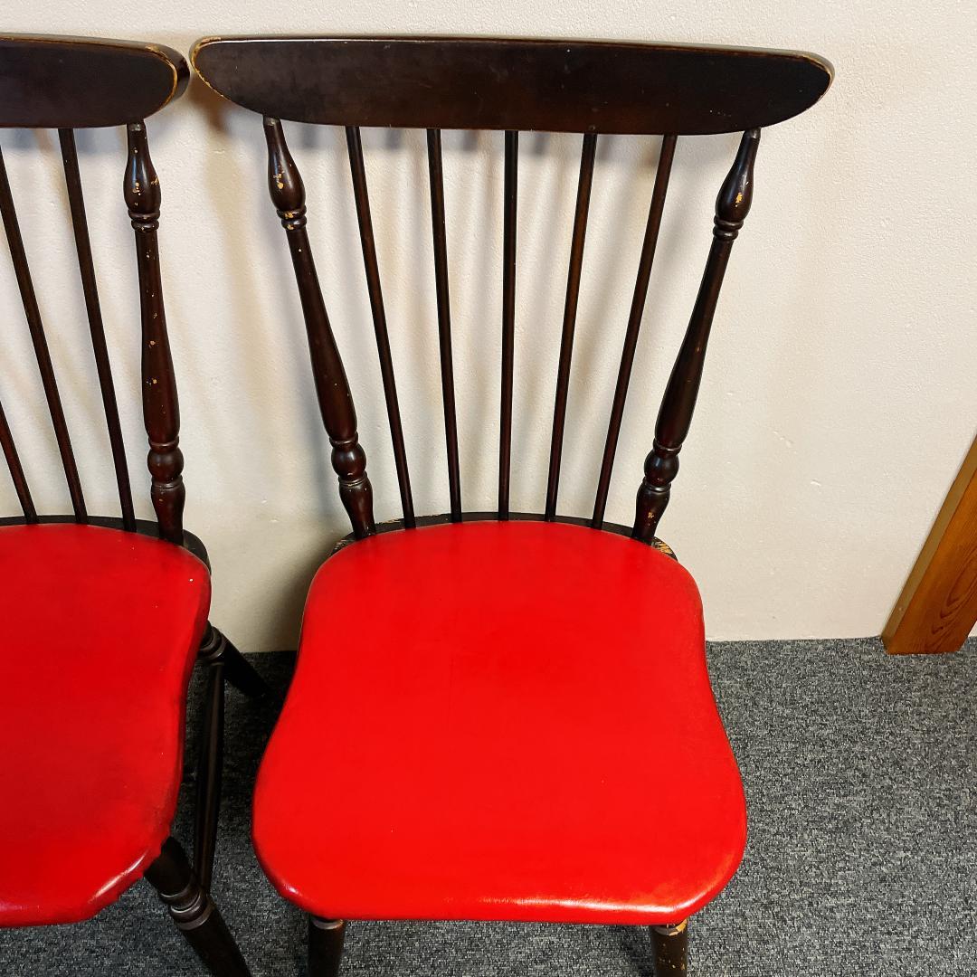 ヴィンテージ　昭和レトロ　ウィンザーチェア 2脚セット　食堂椅子　古家具