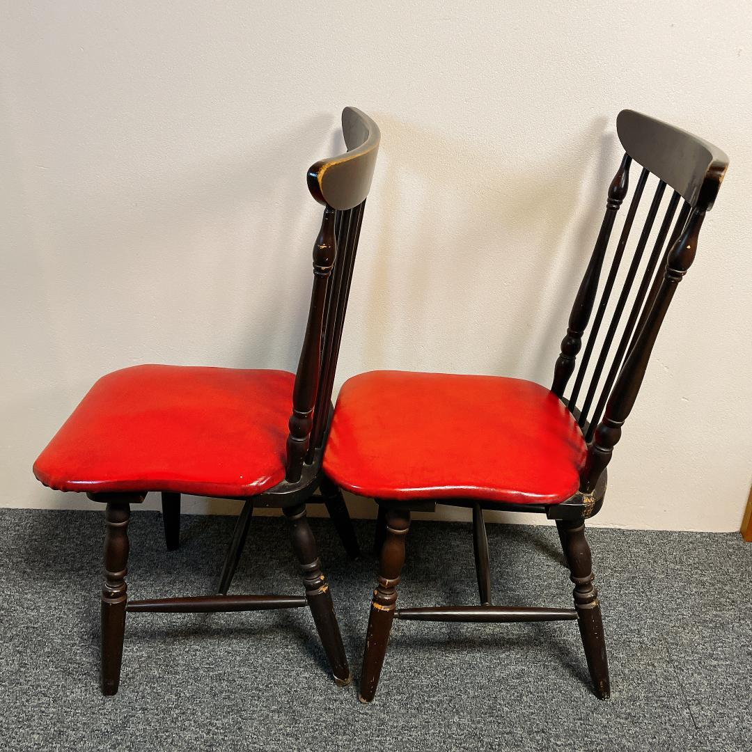 ヴィンテージ　昭和レトロ　ウィンザーチェア 2脚セット　食堂椅子　古家具