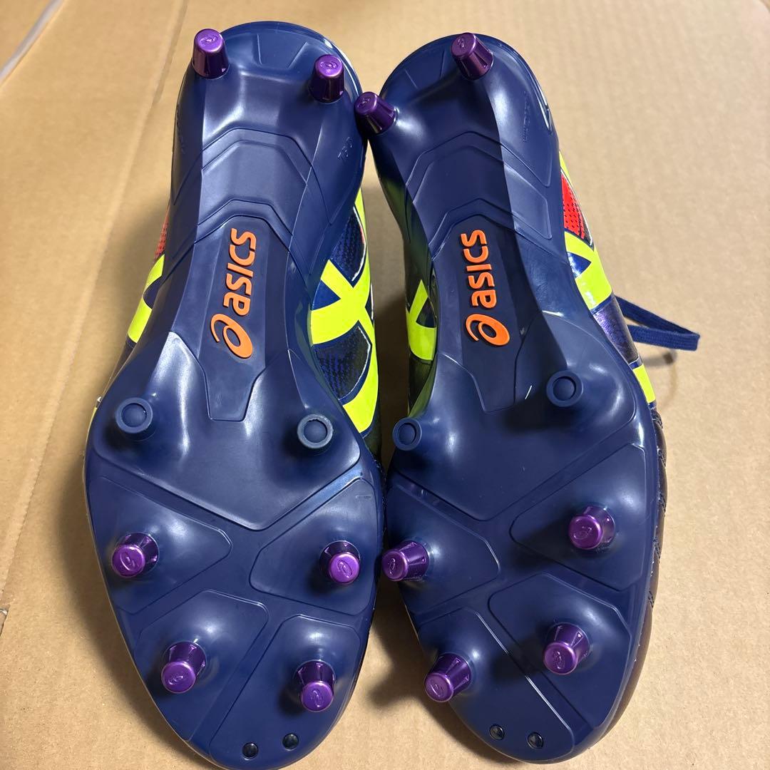 ASICS スパイクシューズ ネイビー/イエロー