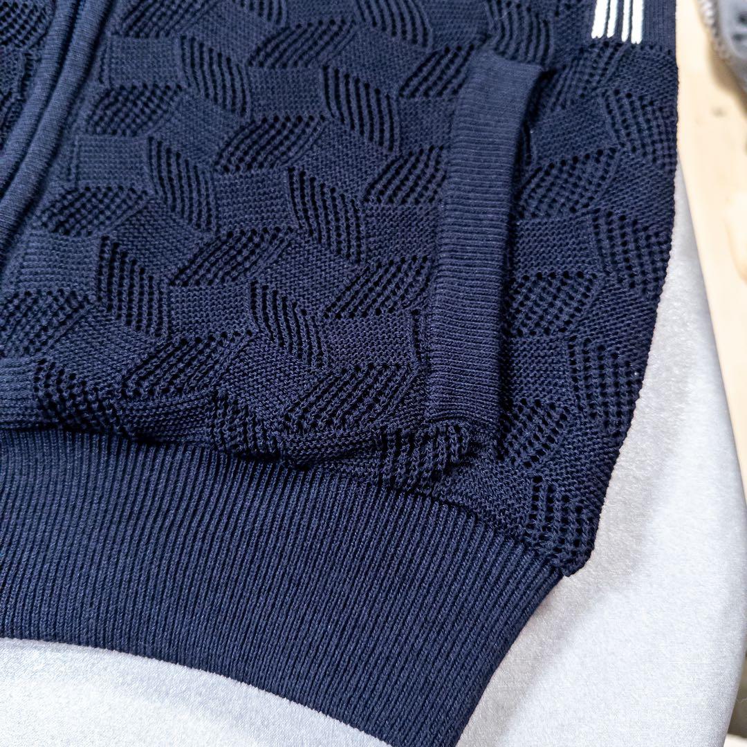 PEARLY GATES 変形チェックスタンドネックベスト レディース