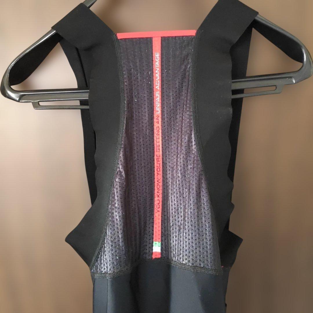 Castelli ビブタイツ ブラック/イエロー 裏起毛 防風 防寒