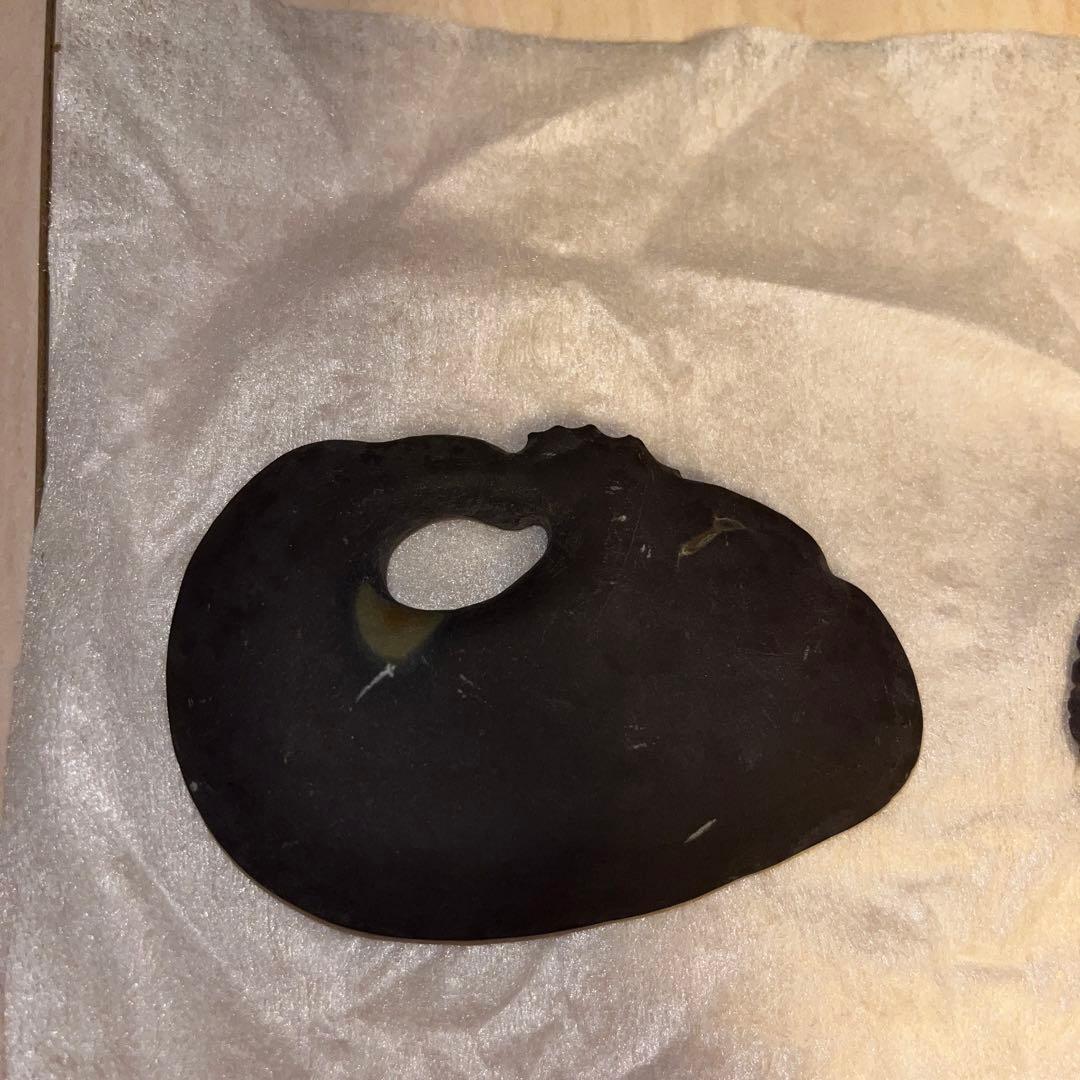 珍品　石眼　石硯　ミニ硯　鳩　２対　レア　時代物　唯一無二