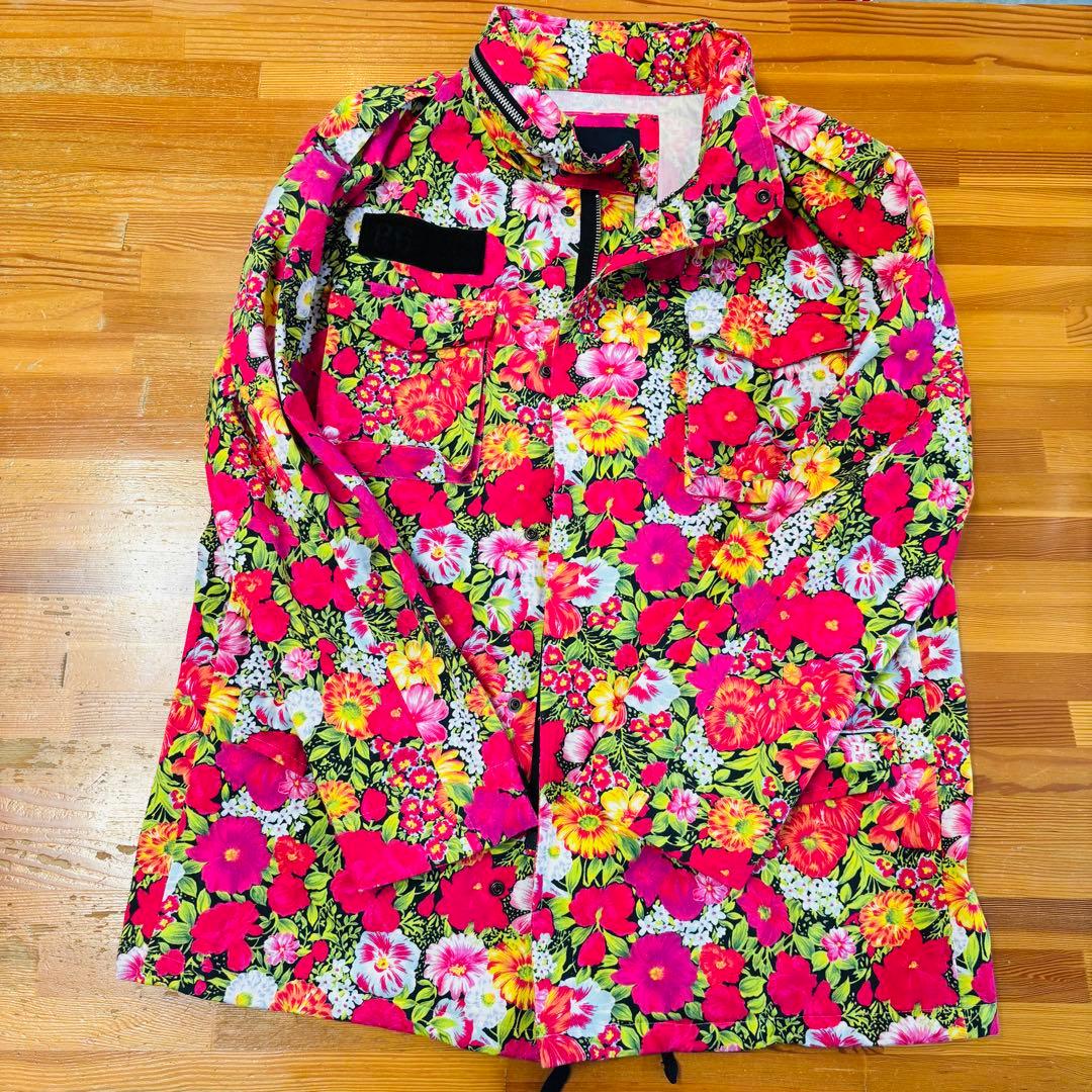 パーリーゲイツ 花柄　ジャケット　フード付きブルゾン　パーカー　ゴルフウエア