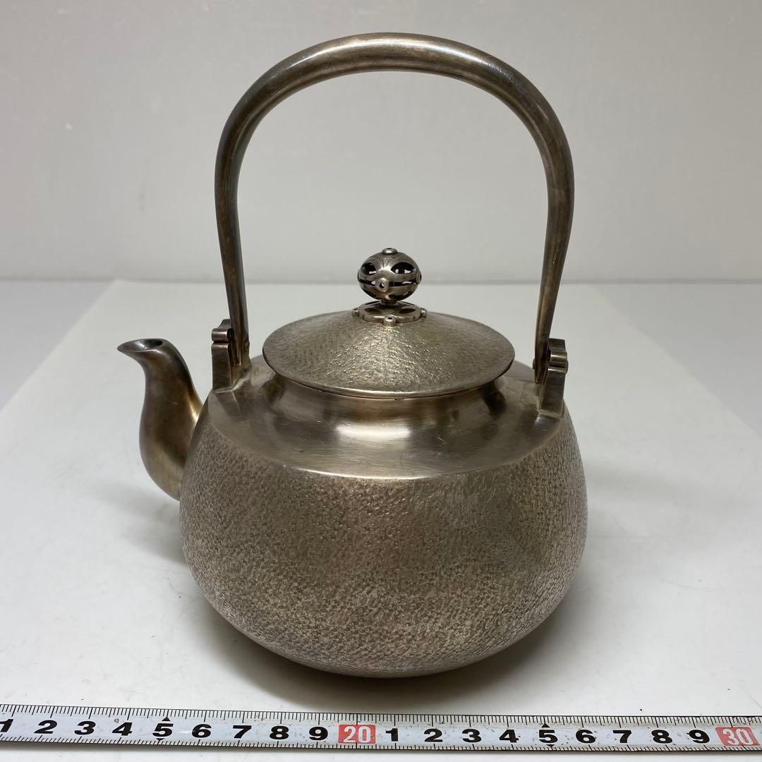 純銀刻印　槌目　銀瓶　387g トウオ　東さ7-0607☆2F