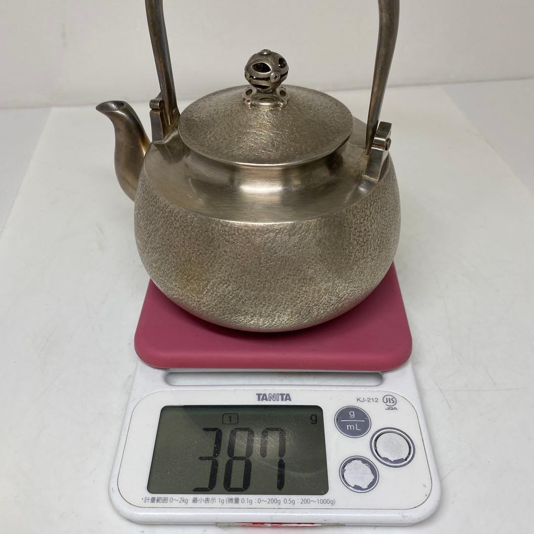 純銀刻印　槌目　銀瓶　387g トウオ　東さ7-0607☆2F