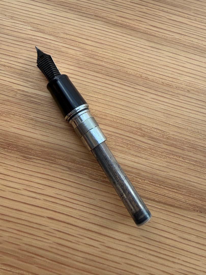 セーラー万年筆 銀 ブラック ペン先 21K H-SEF 箱 付属品付き