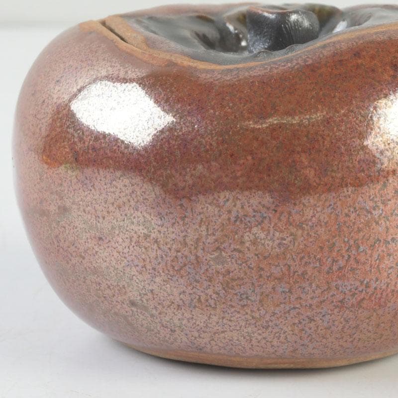 茶道具　柿　香合　共箱　V　9670