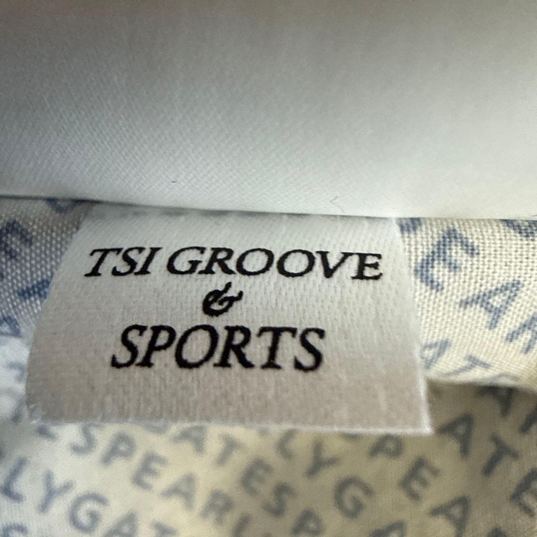 防寒　蓄熱　裏地付き　パーリーゲイツ　パンツ　総柄　M〜L相当　紺　白　ネイビー